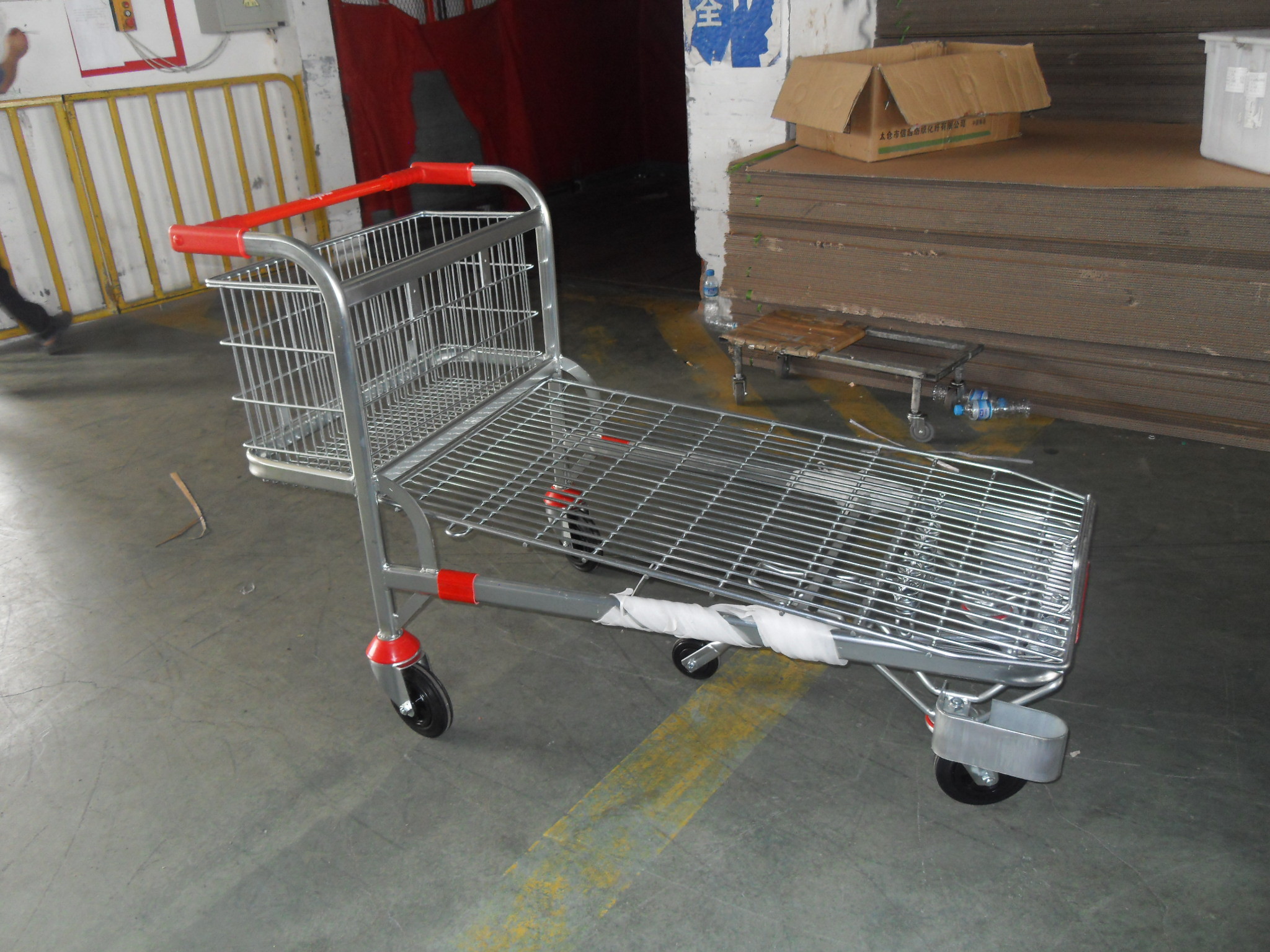 Colored Coating Shopping Trolleys Q195 Low Carbon Steel Platform 600kgs