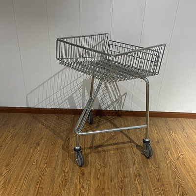 Αγορά Shallow Shopping Trolley For Disabled  With Escalator Wheels Push Along Steel Shopping Cart διαδικτυακή κατασκευή