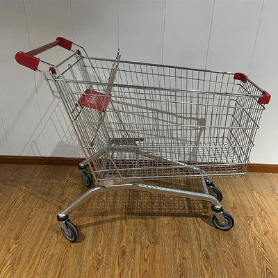 Αγορά 210L Variety Store Powder Coating SGS Certificate European Market Grocery Shopping Trolley  with PU Wheels διαδικτυακή κατασκευή